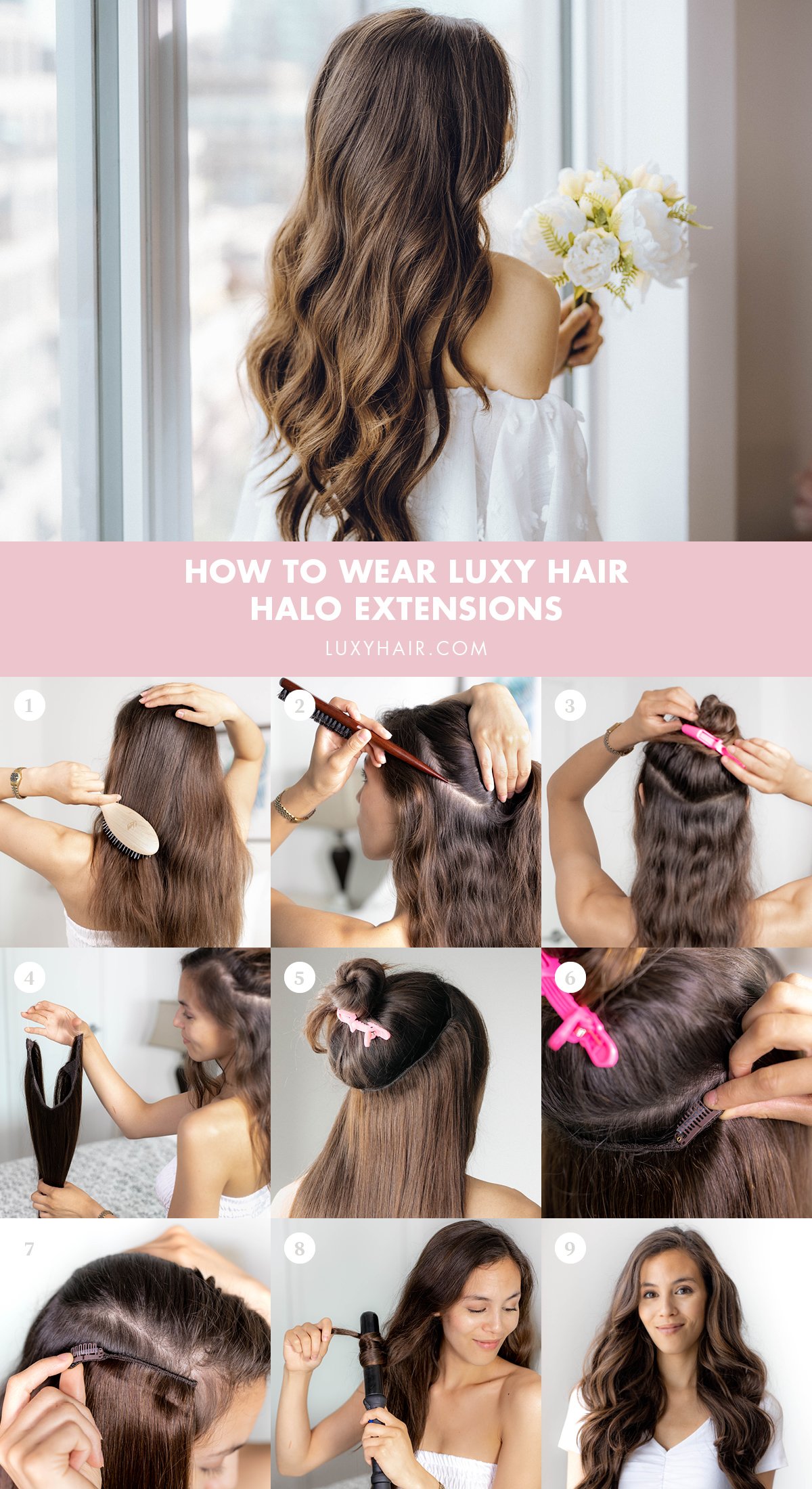 How to wear Halo Hair Extensions