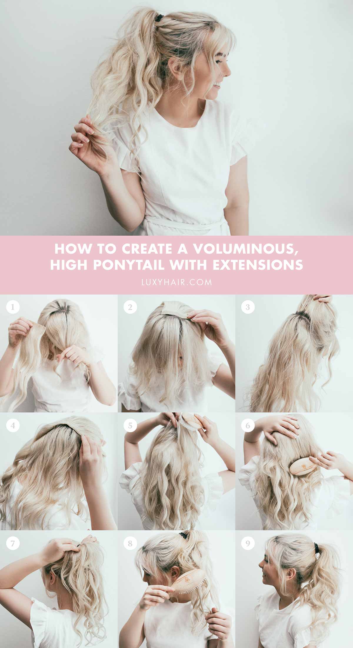 Ponytails with hair extensions