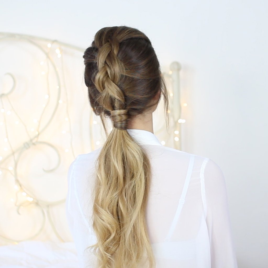 how to dutch braid ponytail