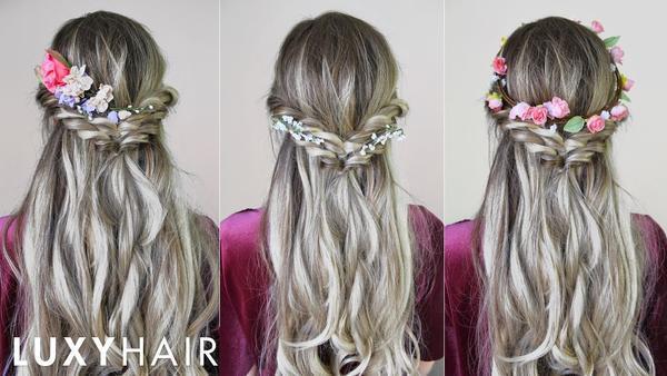 Easy  Quick Hairstyle With Flowers (Perfect For Spring  Summer)