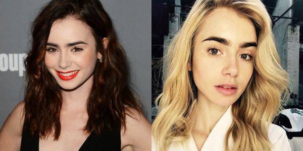 lily collins blonde hair