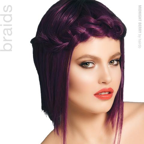 Purple Wig, Colored Wigs, Synthetic Wigs, Bob Wigs, Side Braid, Hairdo Wigs