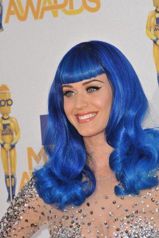 Channel your inner Katy Perry with this blue synthetic hair wig by Forever Young