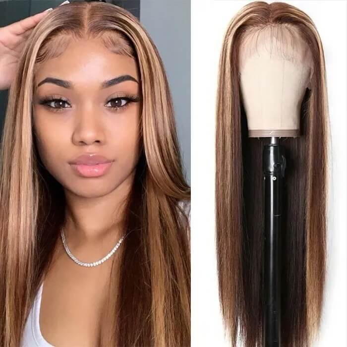 HAIRURL 13x4 Straight Honey Blond Ombre Color Highlight