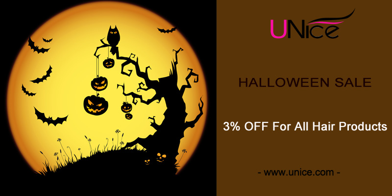 Halloween sale: 3% off for all hair extensions and wigs