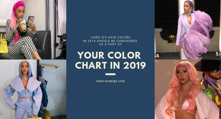 Cardi B's Hair Colors in 2018 Should be Considered as a Part of Your Color Chart in 2019