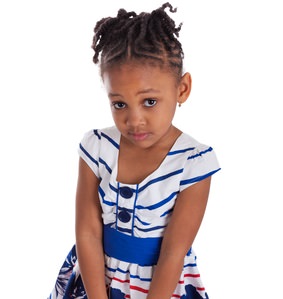 Portrait of a cute little african american girl
