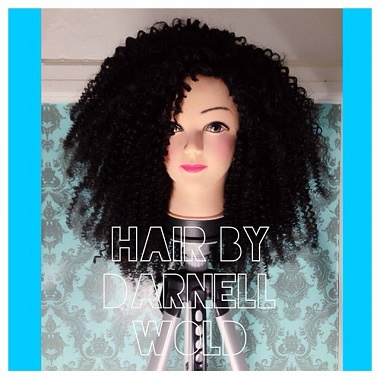 Kinky curly lace wig unit by Darnell Wold