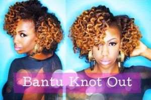 Revive Old Stretched Hair With A Bantu Knot Out