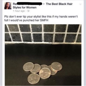 Do You Tip Your Stylist? - Stylist Receives A Bunch Of Quarters As A Tip