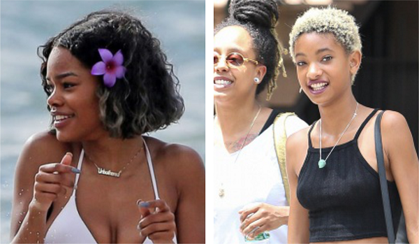 Teyana Taylor In Maui With Blonde Highlights And Willow With A Blonde TWA