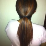 Stretch Blow dried ponytail