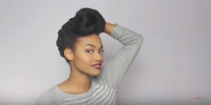 How To Do A Chic and Elegant Flat Twist Pompadour Pinup On Natural Hair