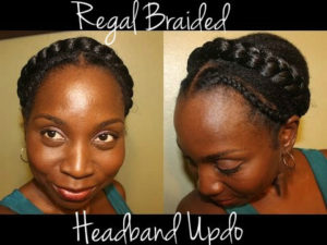 Super Easy Regal Braided Headband Updo