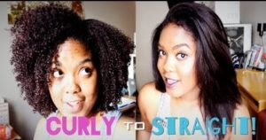 A Simple Way To Go From Curly To Bone Straight