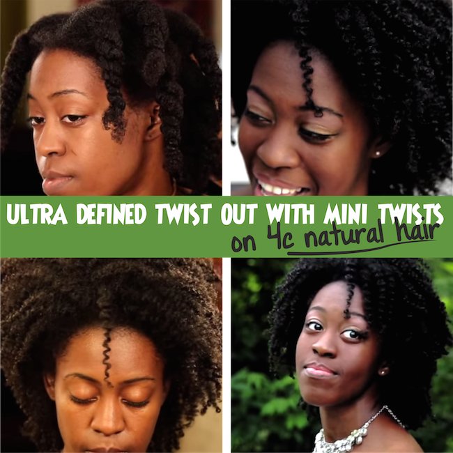 Ultra defined twist out with mini twists on 4c natural hair
