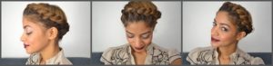 Halo Updo Protective Style - Crown Braid Tutorial