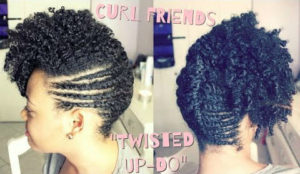 A Sexy Cool Funky Updo For On A Girl With 4B Natural Hair