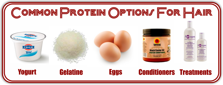 Common protein options for hair