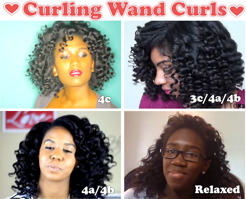 Curling Wand On 4 Hair Textures