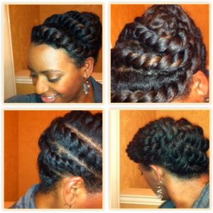 A 15 Minute Flat Twists Updo For Textured Hair