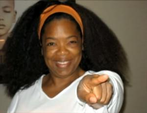 Oprah blown out hair