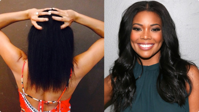 Gabrielle union showing off natural hair
