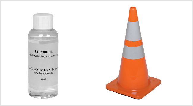 silicone oil and traffic cone