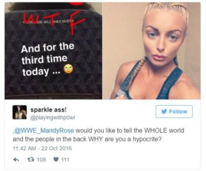 WWE Mandy Rose Expressed Her Annoyance With A Black Woman’s Fro While On A Plane Snapping