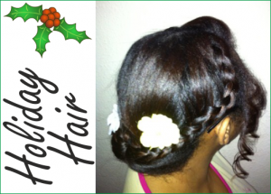 Holiday hair bun