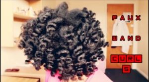 Big Fluffy Faux Wand Curls On Natural Hair