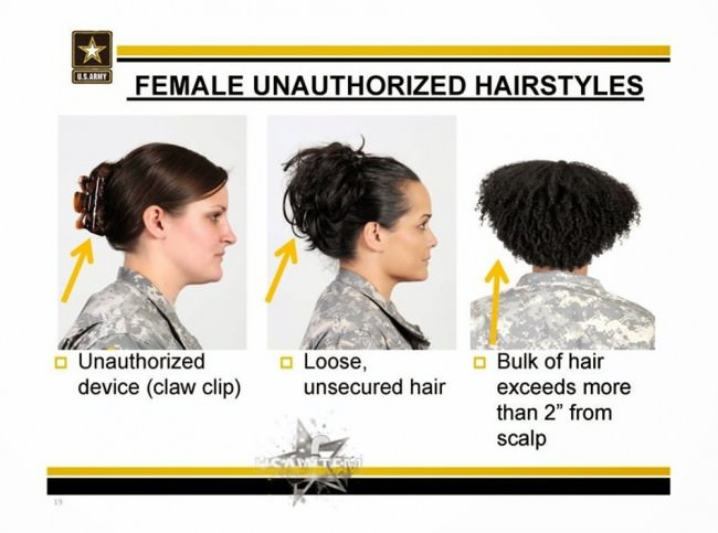 A diagram showing that hair must not be more than two inches away from the scalp.