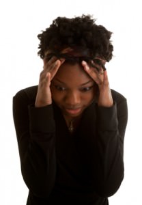 Young African American Woman Is Stressed