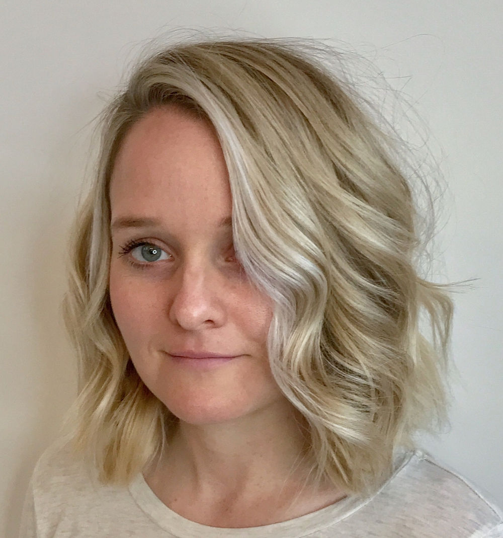 Light Blonde Bob With Silver Face-Framing