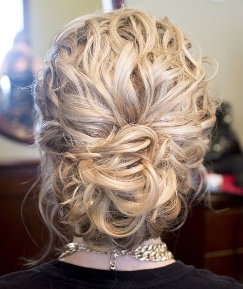 loose curly updo