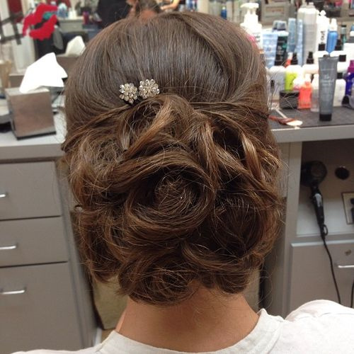 chic prom updo for long hair