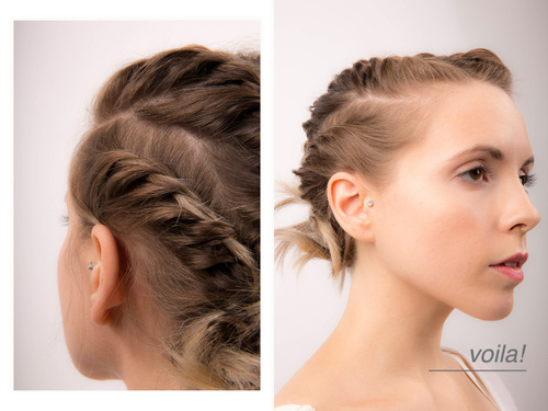 easy updo with twists for medium hair