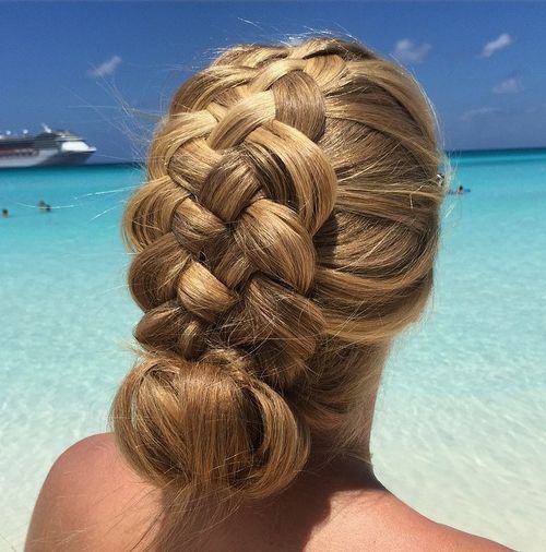 Braided Updo with a Low Bun