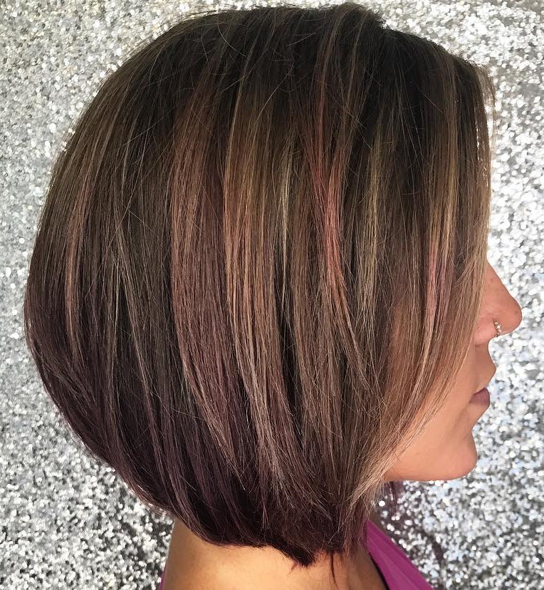 Brown Bob With Subtle Highlights