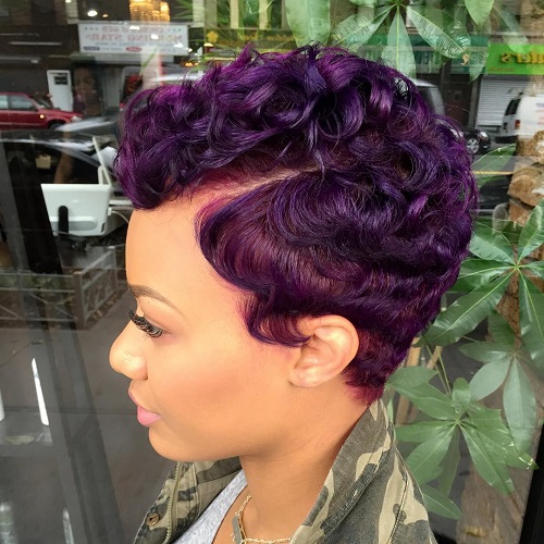 curly pixie hairstyle for black women