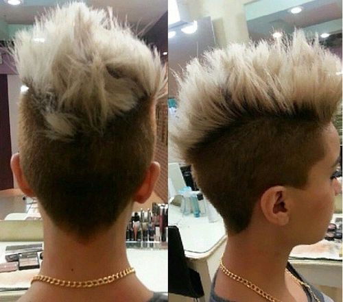 short spiky mohawk hairstyle for women