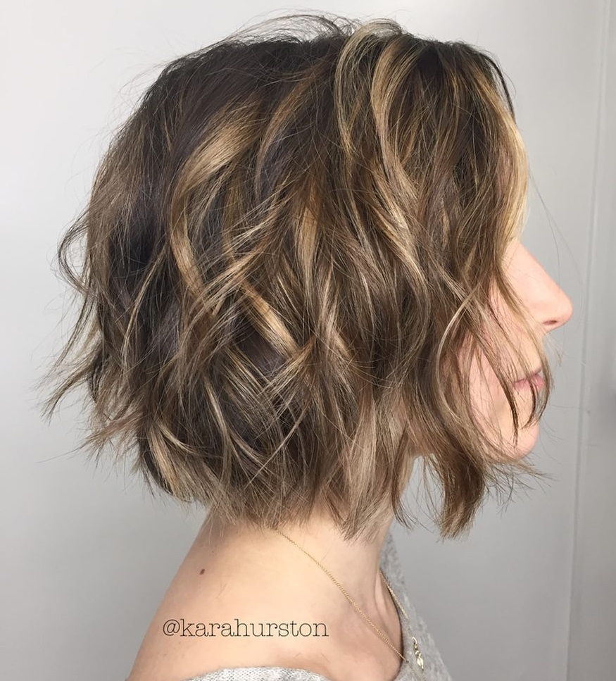 Messy Bob Cut With A Jaw-Length Fringe