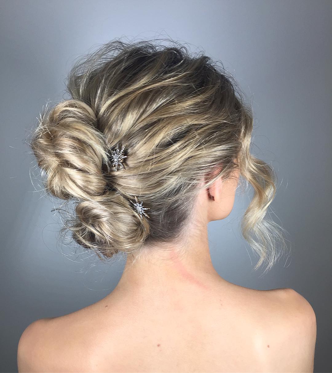 Textured Do With Double Mini Buns