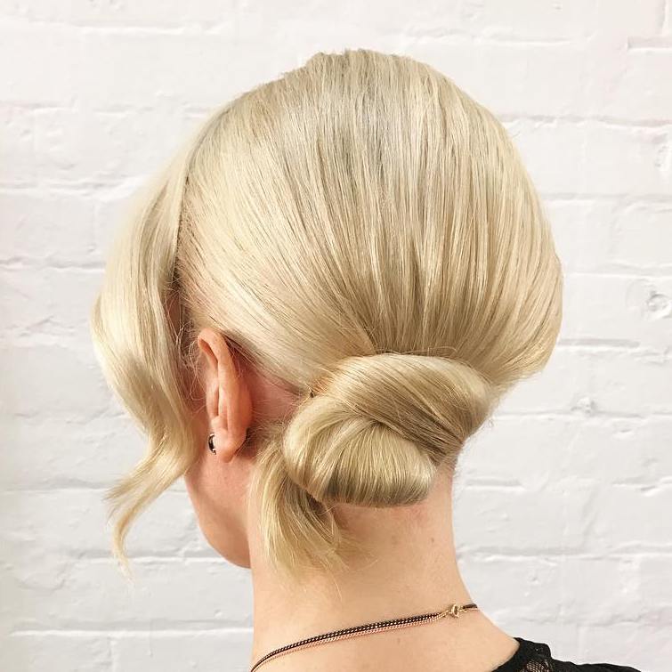 Low Side Knot For Medium Hair