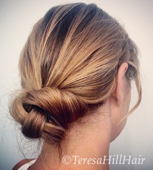 casual low know updo