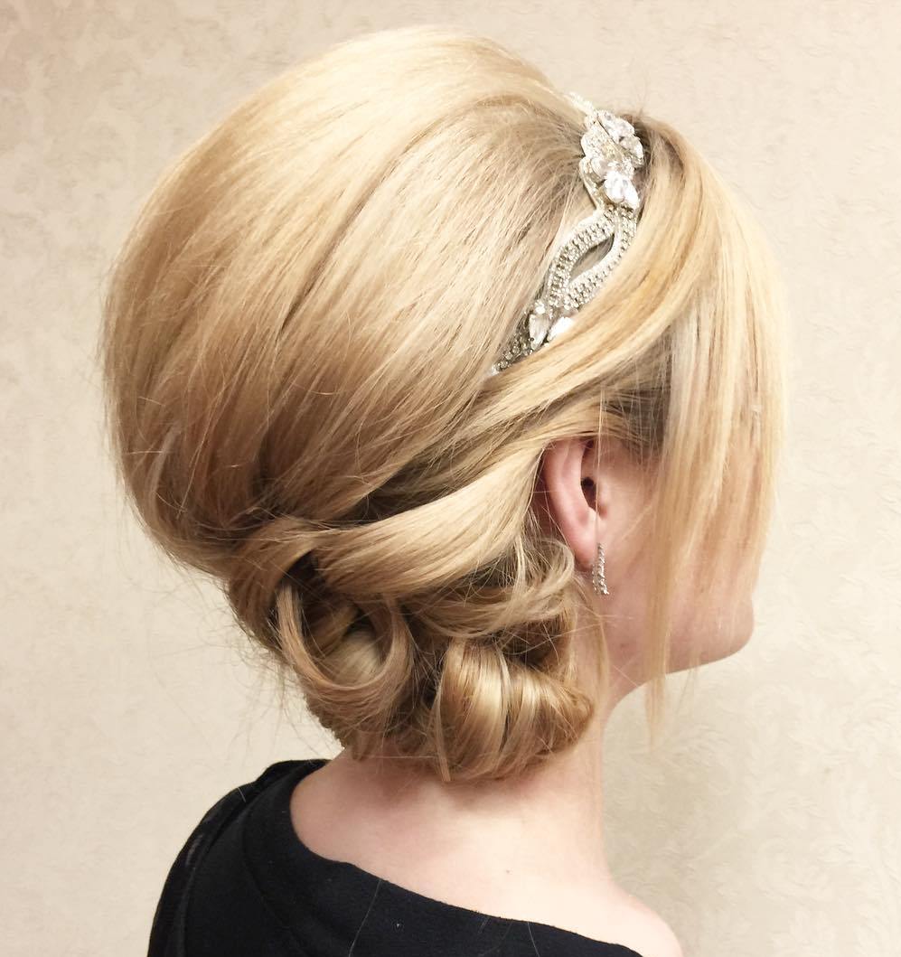 Side Bun With A Bouffant For Shorter Hair