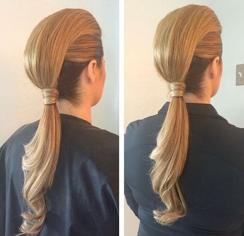 low ponytail faux hawk hairstyle