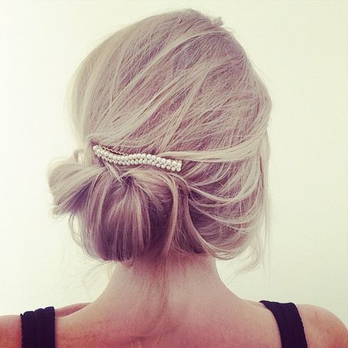 loose messy updo for thin hair
