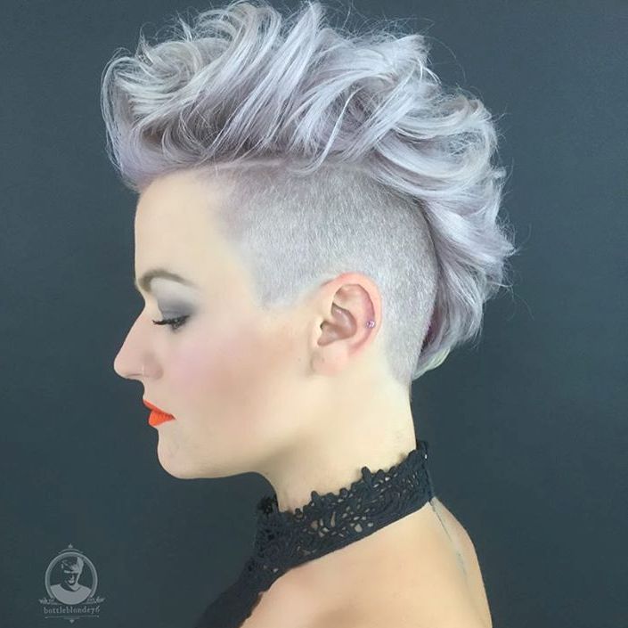 Curly Funky Ash Blonde Mohawk For Girls