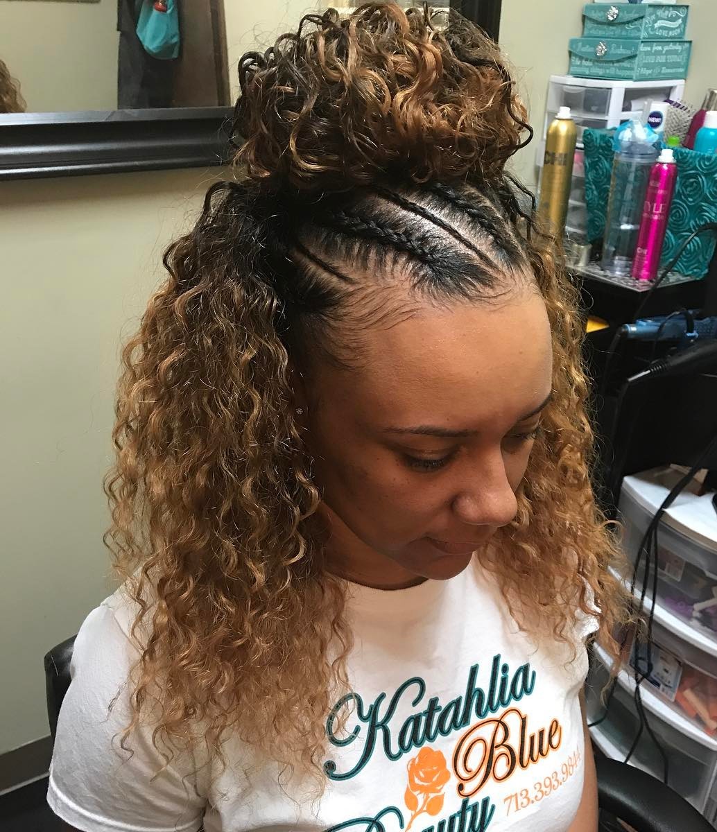Sew In Medium Curly Hairstyle
